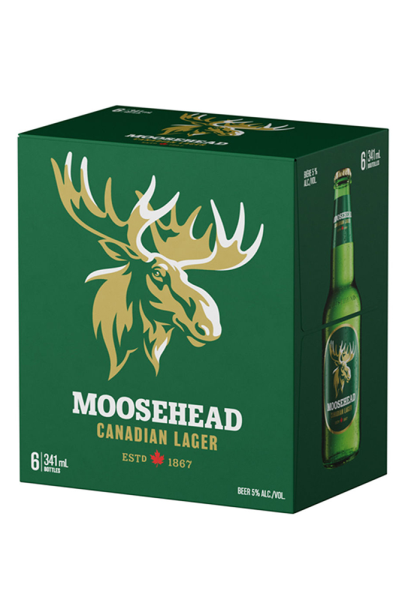 MOOSEHEAD LAGER 6 X Bottle 341 ml